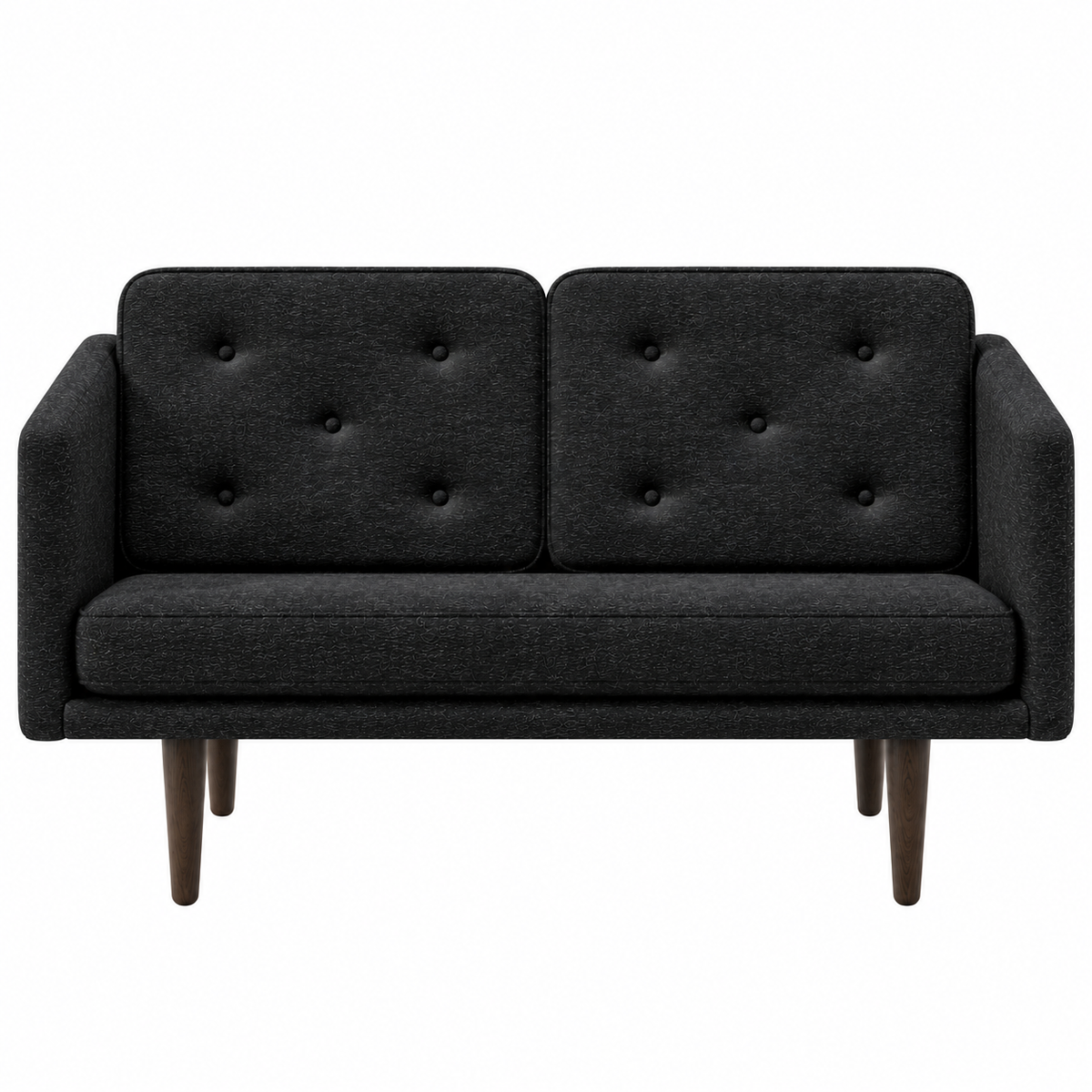 No. 1 Sofa 2-Sitzer, Mood von Børge Mogensen - Mood 2104 - Geräuchert Eiche gebeizt - Jacobsen Plus