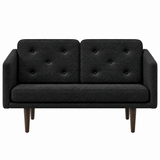 No. 1 Sofa 2-Sitzer, Mood von Børge Mogensen - Mood 2104 - Geräuchert Eiche gebeizt - Jacobsen Plus