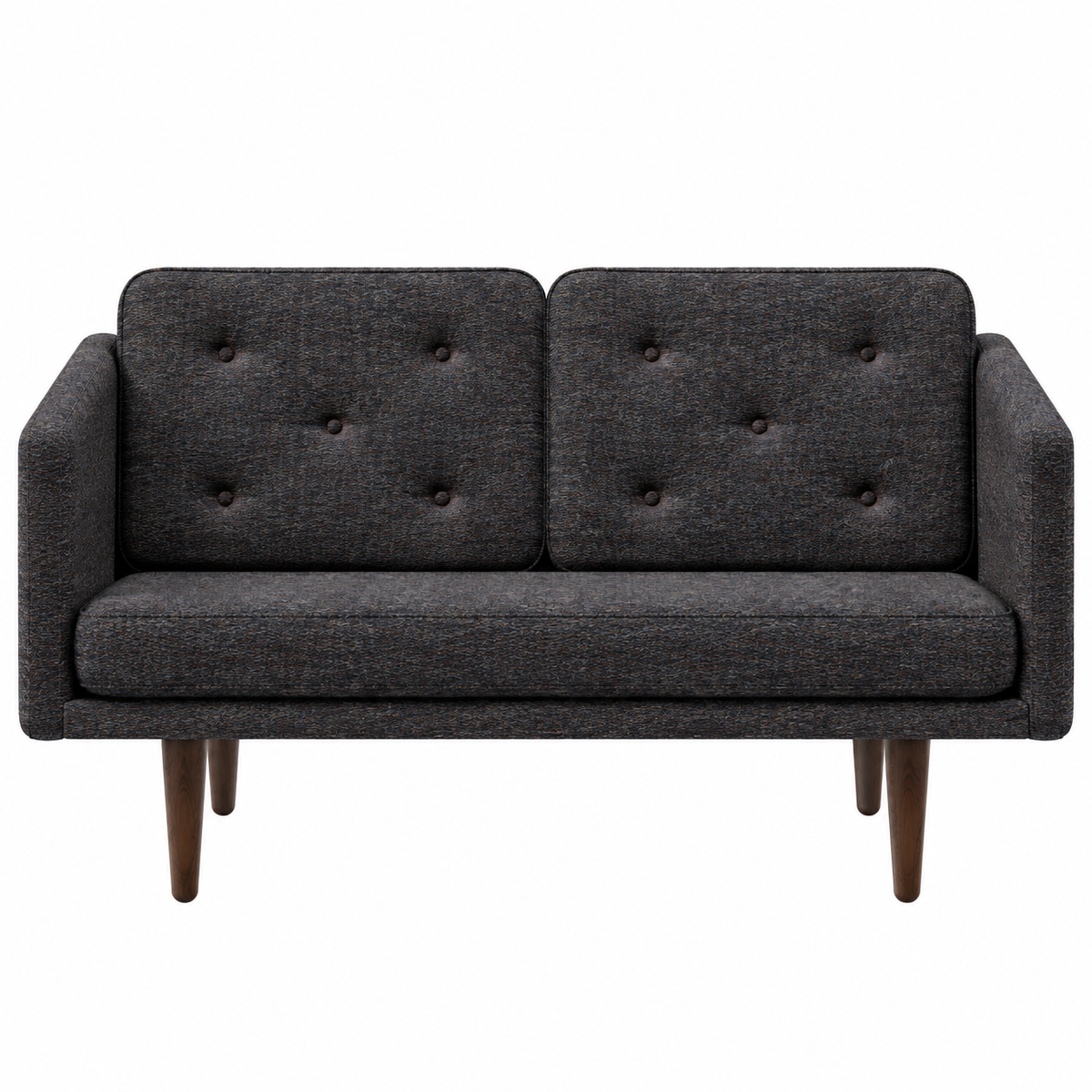No. 1 Sofa 2-Sitzer, Mood von Børge Mogensen - Mood 2105 - Geräuchert Eiche gebeizt - Jacobsen Plus