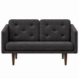 No. 1 Sofa 2-Sitzer, Mood von Børge Mogensen - Mood 2105 - Geräuchert Eiche gebeizt - Jacobsen Plus