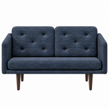 No. 1 Sofa 2-Sitzer, Mood von Børge Mogensen - Mood 2106 - Geräuchert Eiche gebeizt - Jacobsen Plus