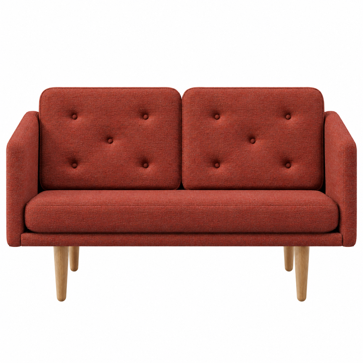 No. 1 Sofa 2-Sitzer, Mood von Børge Mogensen - Mood 3102 - Geölt Eiche - Jacobsen Plus