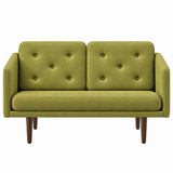 No. 1 Sofa 2-Sitzer, Mood von Børge Mogensen - Mood 3104 - Geräuchert Eiche gebeizt - Jacobsen Plus