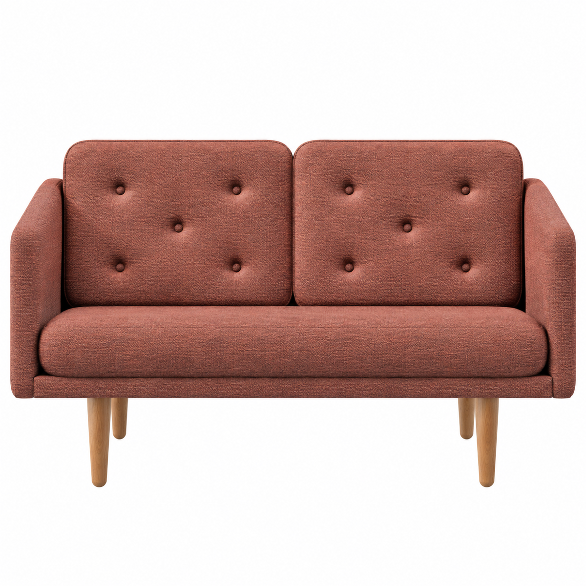 No. 1 Sofa 2-Sitzer, Mood von Børge Mogensen - Mood 3105 - Geölt Eiche - Jacobsen Plus