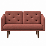No. 1 Sofa 2-Sitzer, Mood von Børge Mogensen - Mood 3105 - Geräuchert Eiche gebeizt - Jacobsen Plus