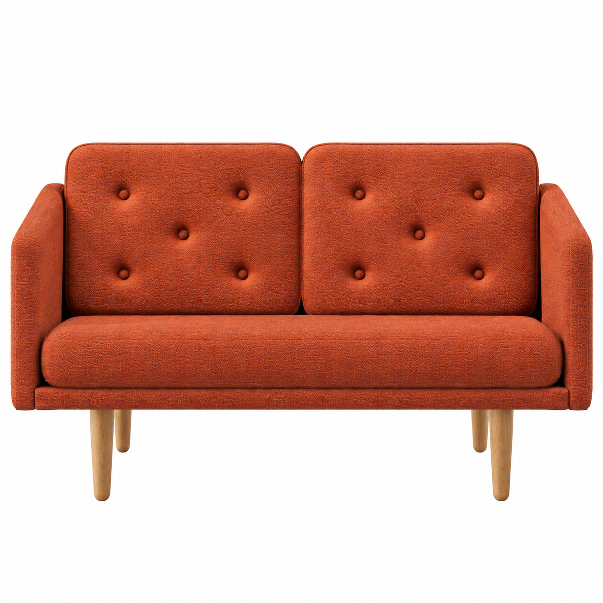 No. 1 Sofa 2-Sitzer, Mood von Børge Mogensen - Mood 4101 - Geölt Eiche - Jacobsen Plus