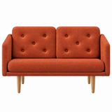 No. 1 Sofa 2-Sitzer, Mood von Børge Mogensen - Mood 4101 - Geölt Eiche - Jacobsen Plus