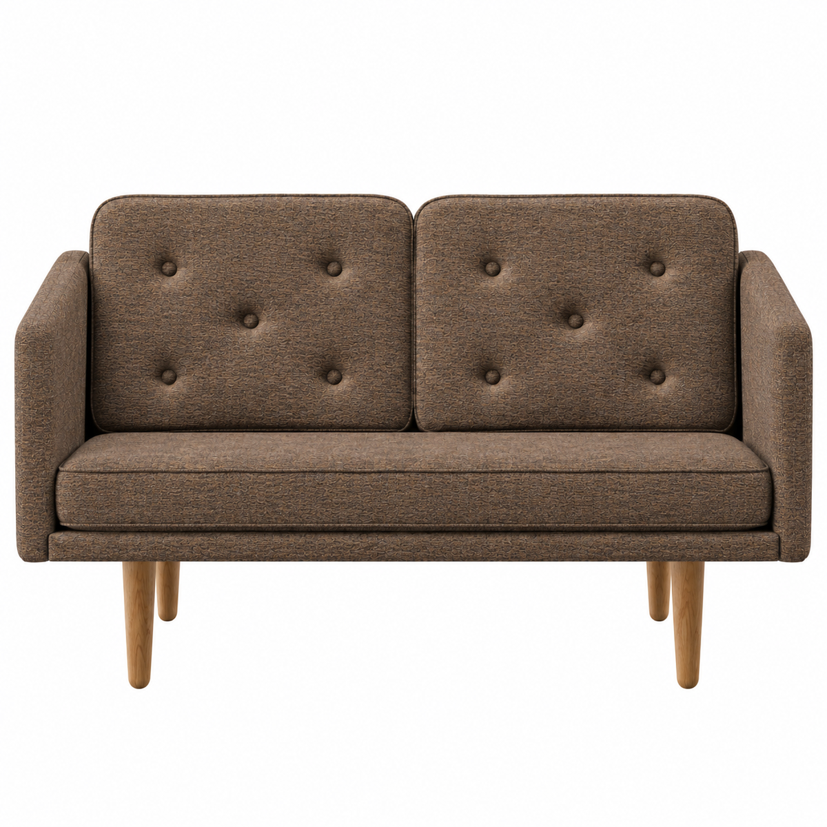 No. 1 Sofa 2-Sitzer, Mood von Børge Mogensen - Mood 4104 - Geölt Eiche - Jacobsen Plus