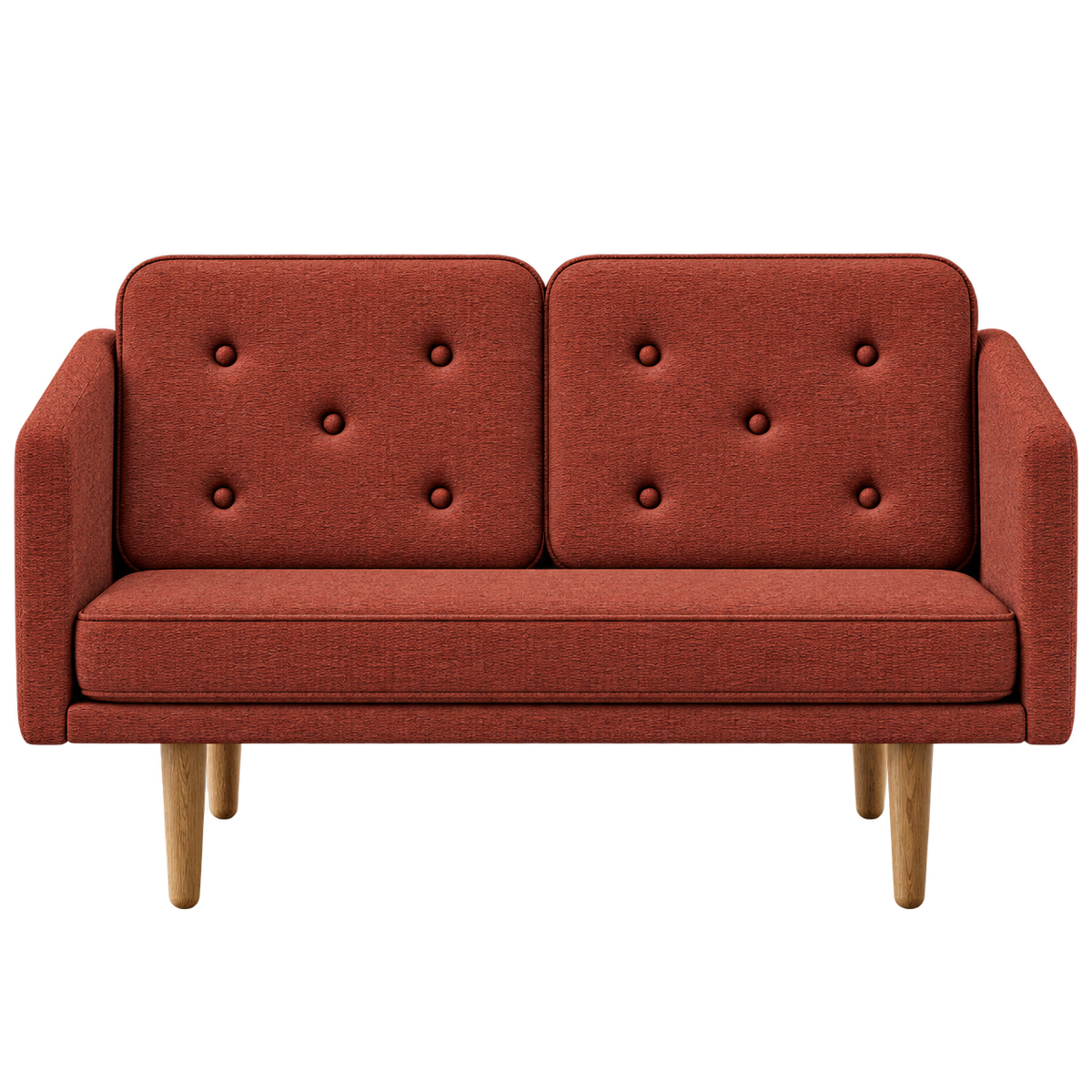 No. 1 Sofa 2-Sitzer, Mood von Børge Mogensen - Mood 5101 - Geölt Eiche - Jacobsen Plus
