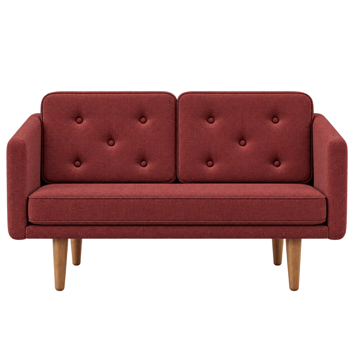 No. 1 Sofa 2-Sitzer, Mood von Børge Mogensen - Mood 5102 - Geölt Eiche - Jacobsen Plus