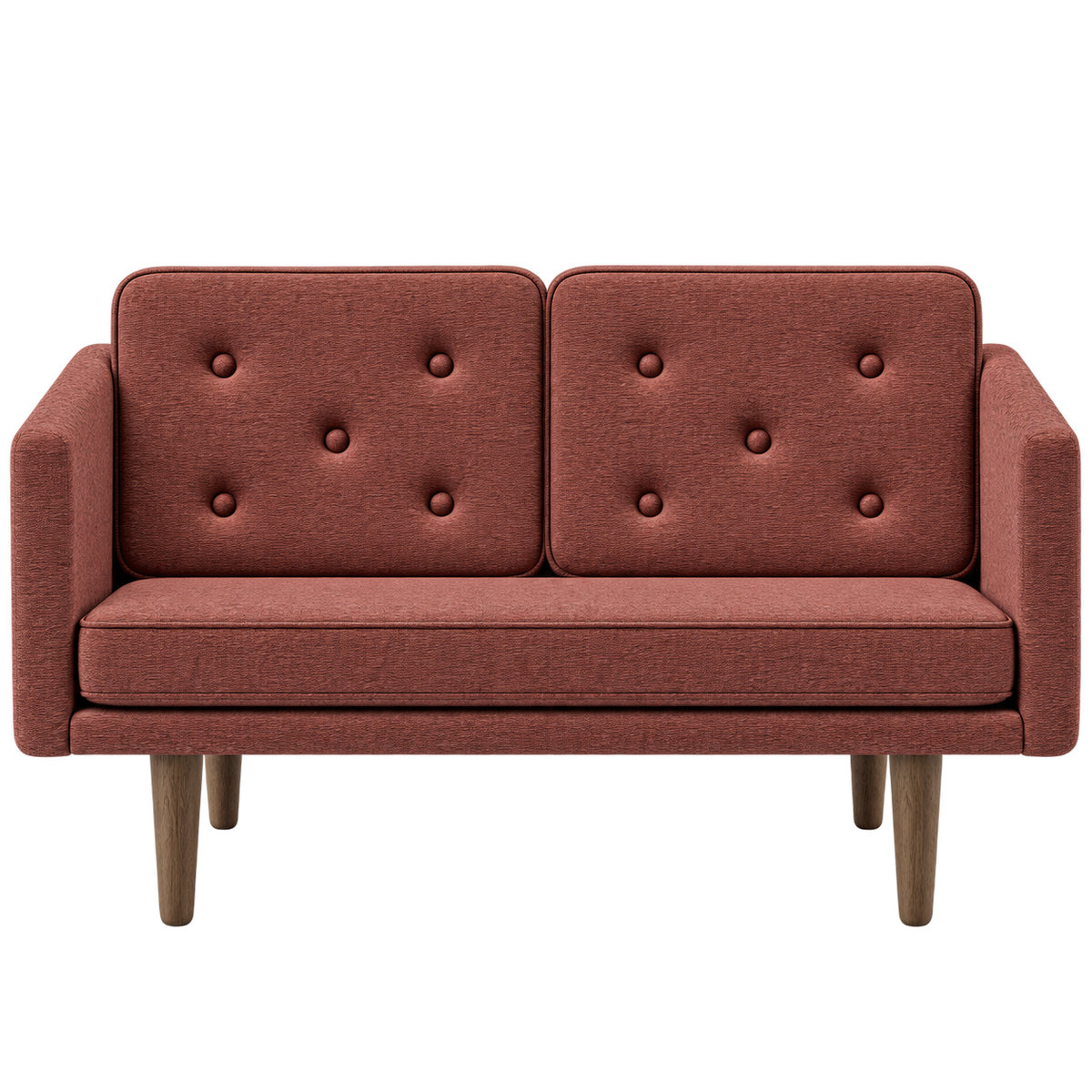 No. 1 Sofa 2-Sitzer, Mood von Børge Mogensen - Mood 8101 - Geräuchert Eiche gebeizt - Jacobsen Plus