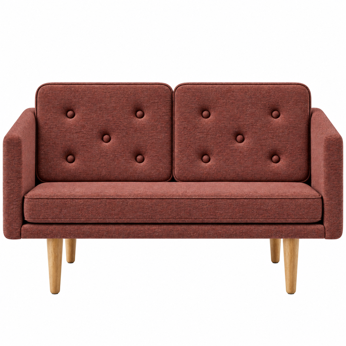 No. 1 Sofa 2-Sitzer, Mood von Børge Mogensen - Mood 8101 - Geölt Eiche - Jacobsen Plus