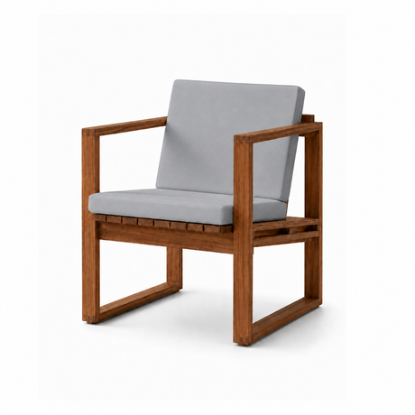 BK11 Outdoor Lounge-Sessel, geölt Teak inkl. charcoal Kissen von Carl Hansen & Søn - 1 - Jacobsen Plus