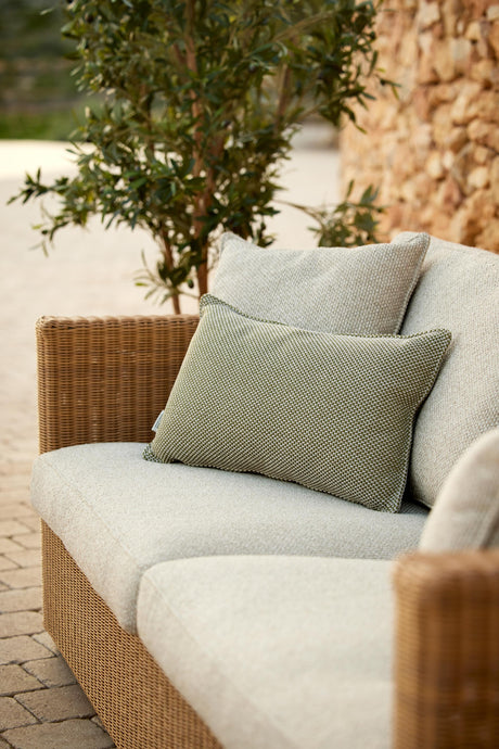 Chester 3-Personen Lounge Sofa von Cane-line - Graphit / Kein Kissen - Jacobsen Plus
