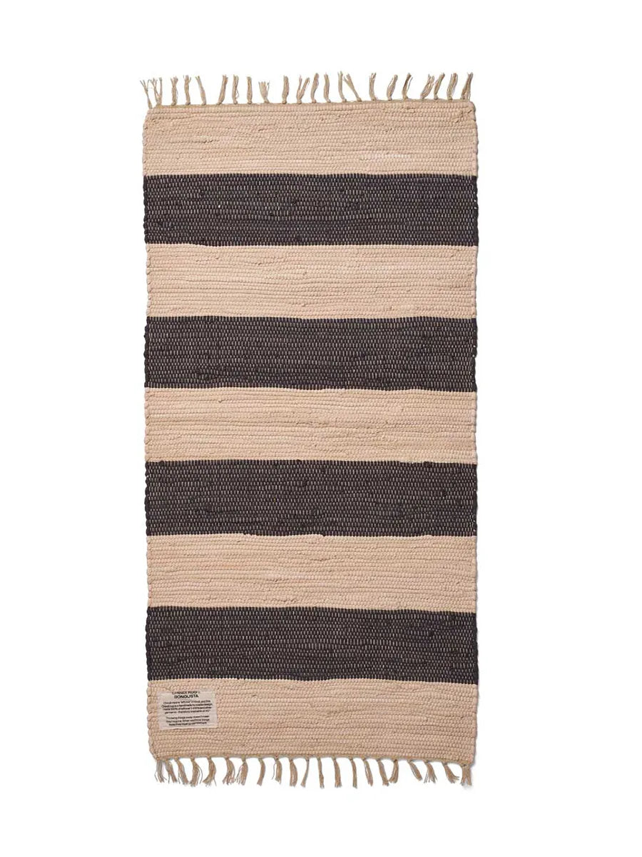 Chindi Teppich, 60x120 cm von Bongusta - Grau & Beige - Jacobsen Plus