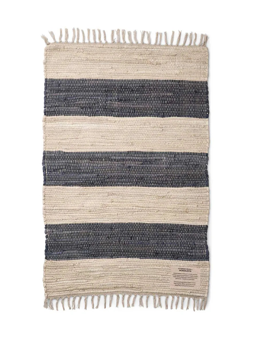 Chindi Teppich, 60x90 cm von Bongusta - Grau & Beige - Jacobsen Plus