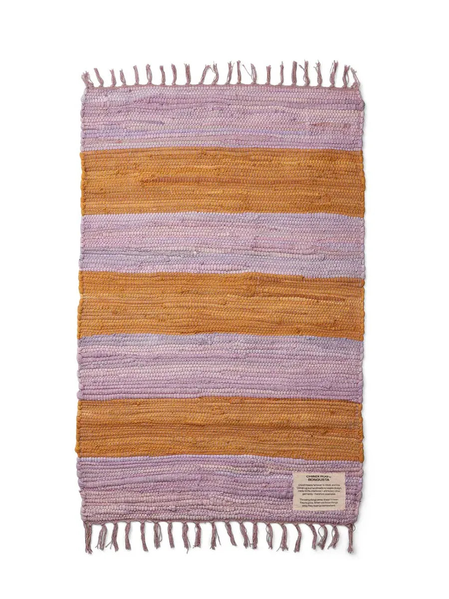 Chindi Teppich, 60x90 cm von Bongusta - Lilac & Golden - Jacobsen Plus