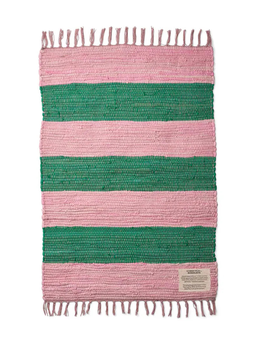 Chindi Teppich, 60x90 cm von Bongusta - Pink & Grass - Jacobsen Plus