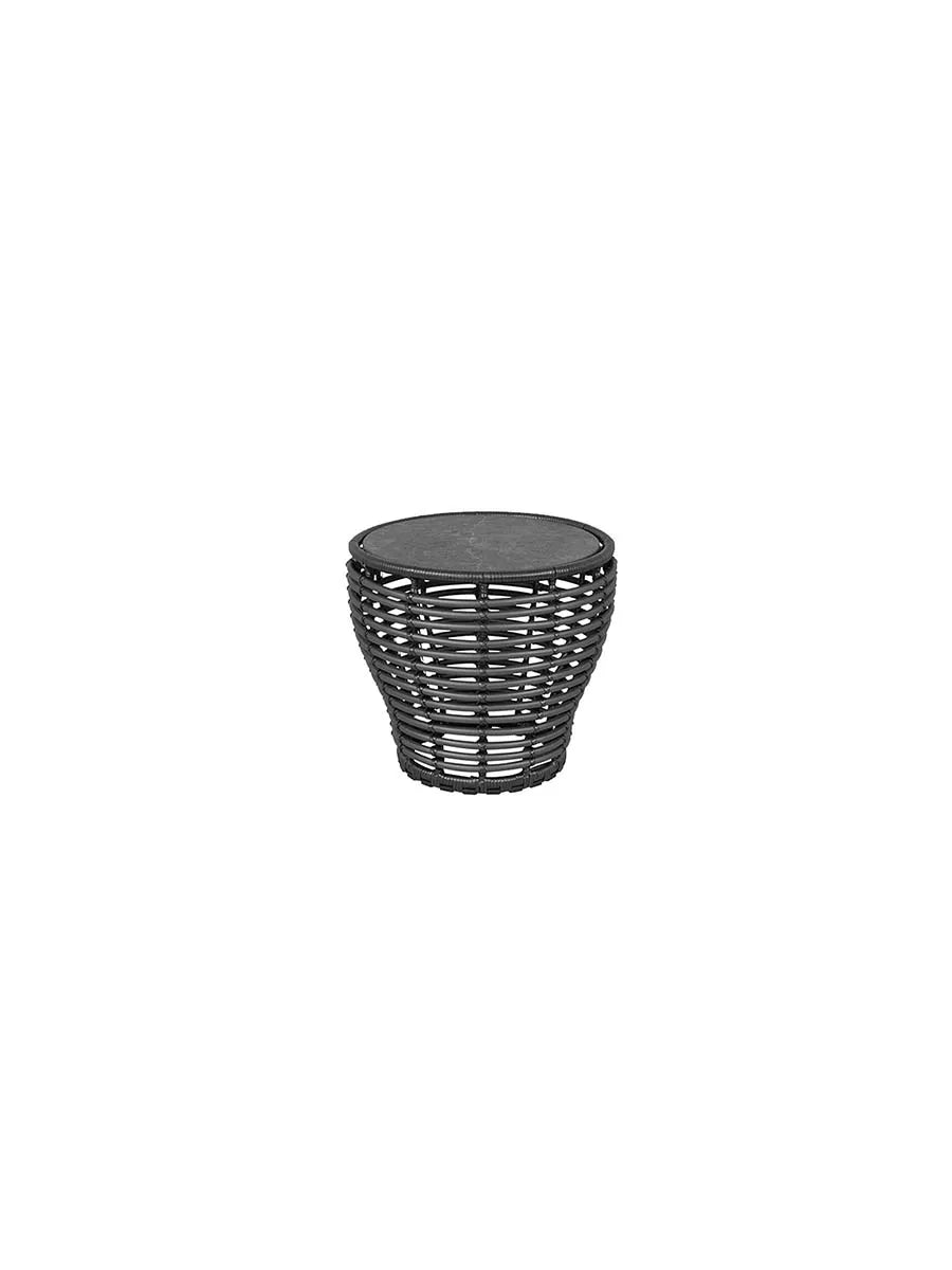 Basket Sofabord fra Cane-line - Lille - H45 x Ø50 cm / Graphite-Fossil Black - Jacobsen Plus