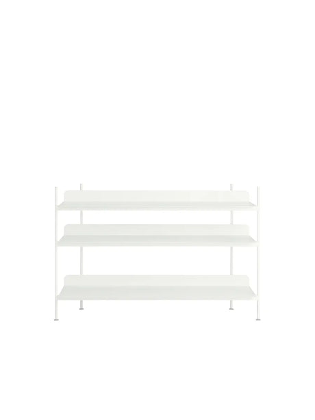 Compile Shelving System, Konfiguration 2 von Muuto - Weiß - Jacobsen Plus