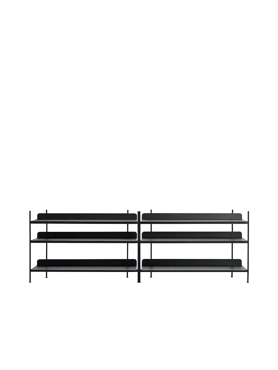 Compile Shelving System, configuration 6 fra Muuto - Black - Jacobsen Plus