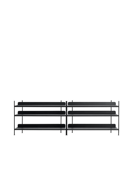 Compile Shelving System, configuration 6 fra Muuto - Black - Jacobsen Plus