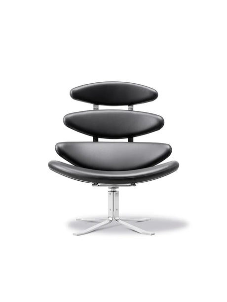 Corona Stuhl, Schwarz Omni 301 Leder von Erik Jørgensen - 4 - Jacobsen Plus