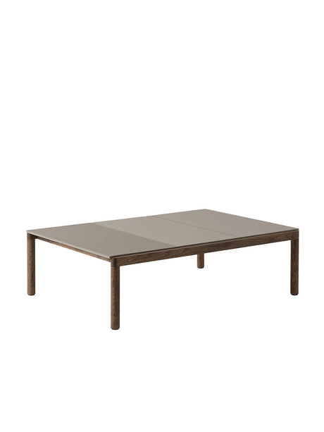 Couple Coffee Table, 120 x 84 cm von Muuto - Taupe - Dunkel geölte Eiche / Wavy - Jacobsen Plus