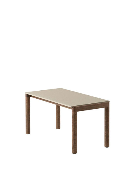 Couple Coffee Table, 40 x 84 cm von Muuto - Sand - Dunkel geölte Eiche / Wavy - Jacobsen Plus