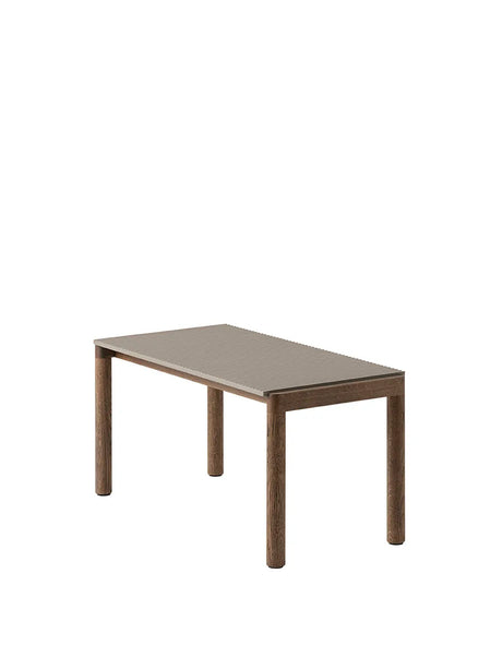 Couple Coffee Table, 40 x 84 cm von Muuto - Taupe - Dunkel geölte Eiche / Wavy - Jacobsen Plus