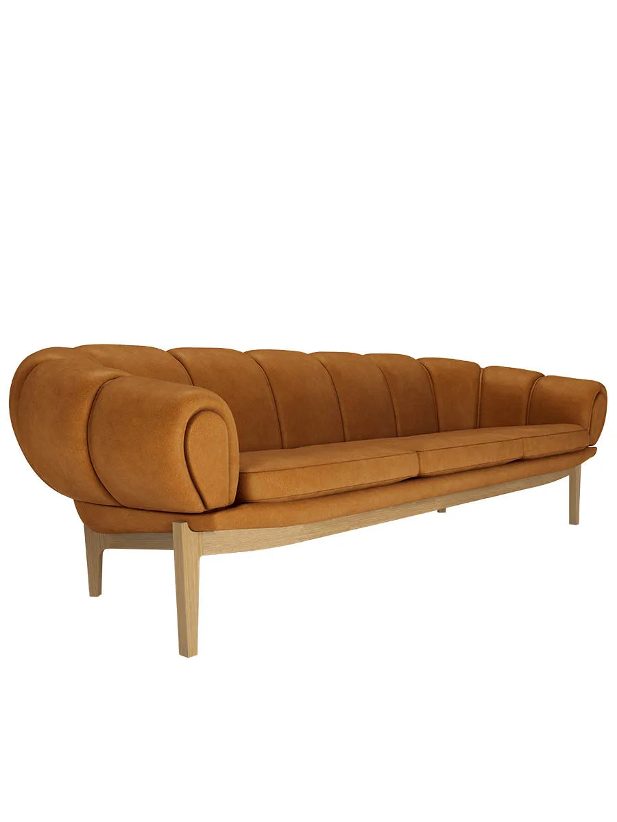 Croissant Sofa 3-Sitzer, Leder von GUBI - 1 - Jacobsen Plus