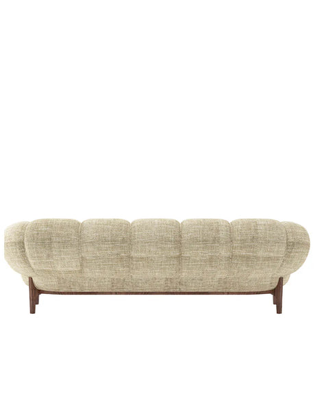 Croissant Sofa 3-Sitzer, Stoff von GUBI - Preisklasse 1 / Massives geöltes Eichenholz - Jacobsen Plus
