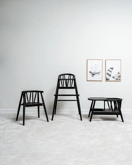 Smilla Toddler Stuhl, schwarz lackiert Eiche von Oaklings - 5 - Jacobsen Plus