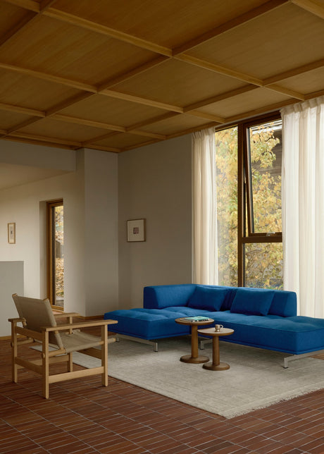 Delphi 450F, 2-Personen Open End und Chaiselong von Fredericia Furniture - Keiga 0132 / gebürstetes Aluminium - Jacobsen Plus