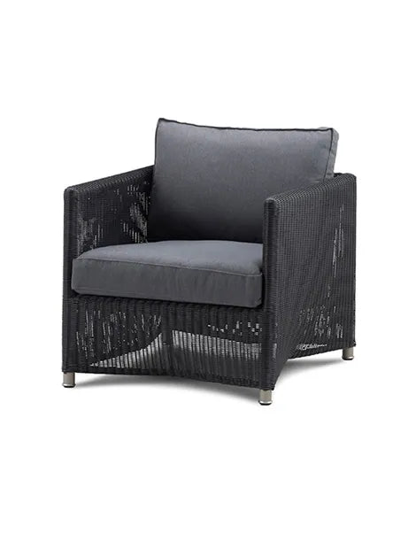 Diamond Loungestol inkl. hynde fra Cane-line - Grafit / Cane-line Natté hynde - Jacobsen Plus