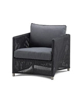 Diamond Loungestol inkl. hynde fra Cane-line - Grafit / Cane-line Natté hynde - Jacobsen Plus
