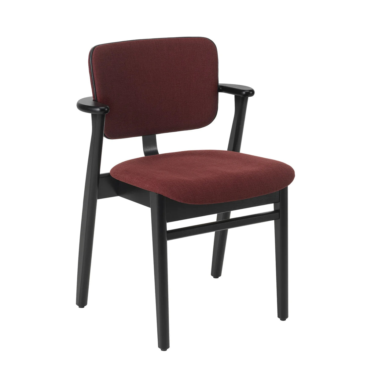 Domus Chair, gepolstert von Artek - Schwarz gebeizte Birke - Hola 03 - Prestige Black Besatz - Jacobsen Plus