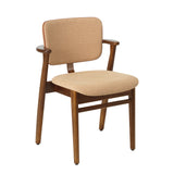 Domus Chair, gepolstert von Artek - Walnuss gebeizt - WOW RE 6722 - Prestige Cognac Paspelierung - Jacobsen Plus