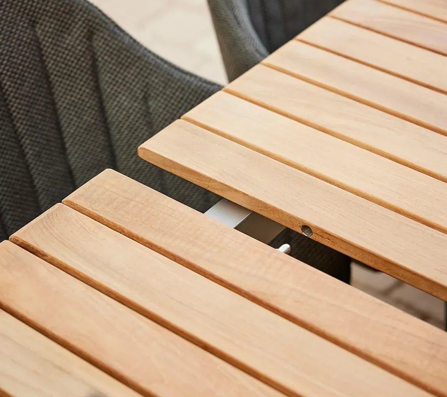 Drop Esstisch m/120 cm udtræk, Teak/lava grey fra Cane-line - 4 - Jacobsen Plus