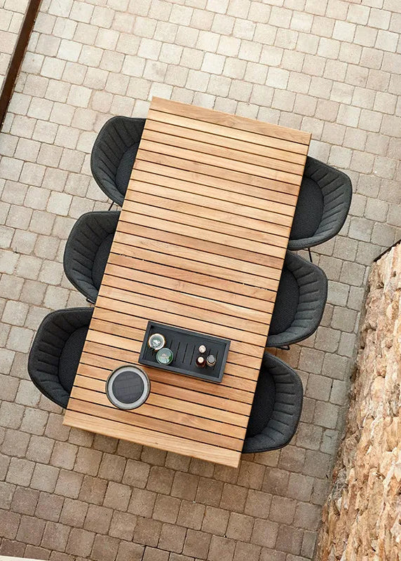 Drop Esstisch m/120 cm udtræk, Teak/lava grey fra Cane-line - 2 - Jacobsen Plus