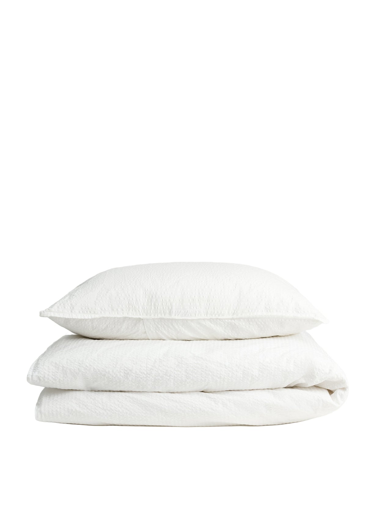 Sengelinned Seersucker - white fra Aiayu - 1 - Jacobsen Plus