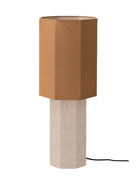 The Eight Over Eight Lamp Large, Beige Travertin fra Louise Roe - Messing - Jacobsen Plus