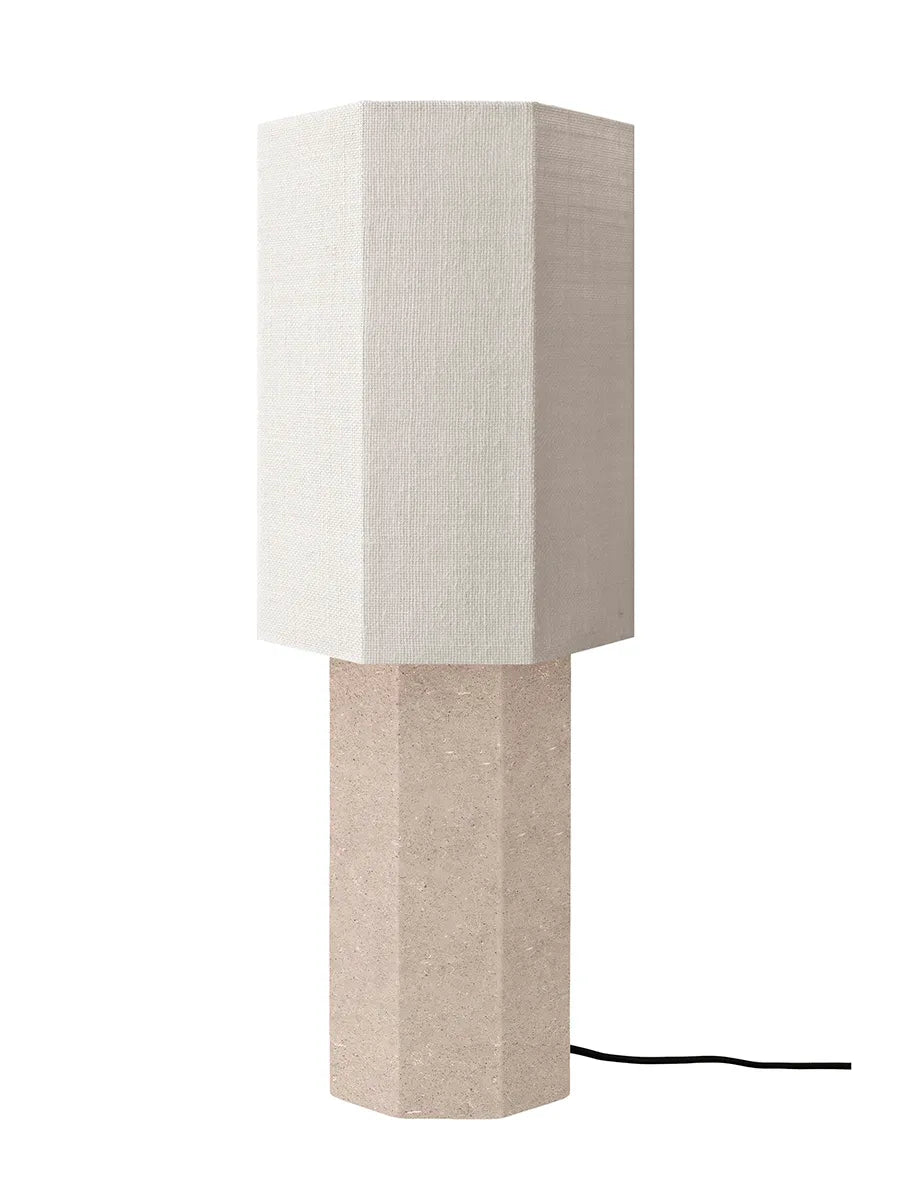 The Eight Over Eight Lamp Large, Beige Travertin fra Louise Roe
