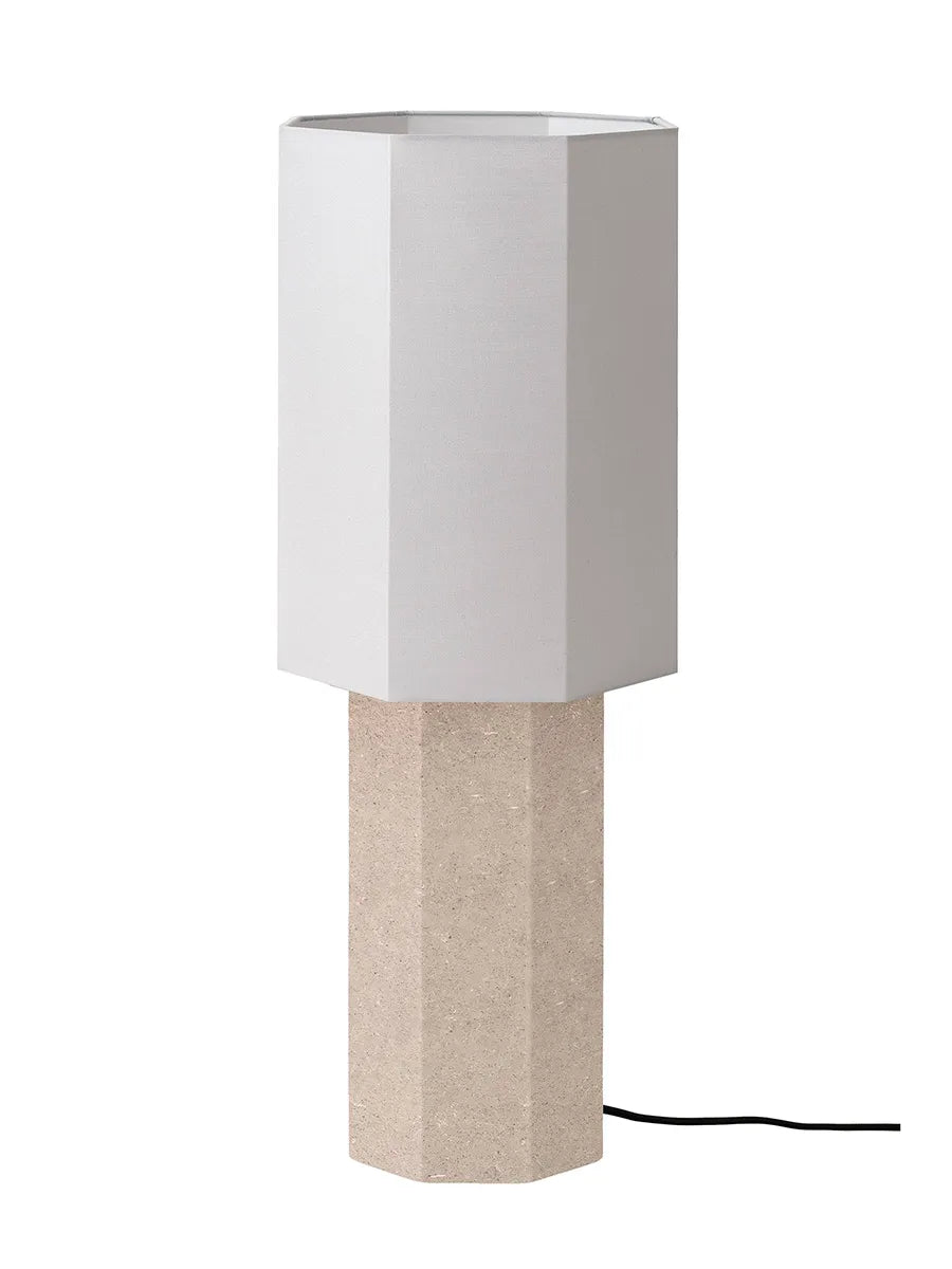 The Eight Over Eight Lamp Large, Beige Travertin fra Louise Roe