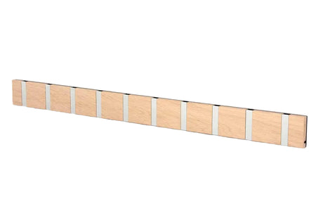 KNAX Garderobenleiste mit zehn Knäufen von LoCa - Ahorn / Graue Haken - Jacobsen Plus