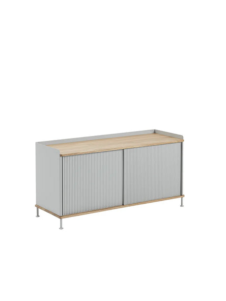 Enfold Sideboard, 124 x 45 cm von Muuto - Schwarz - Jacobsen Plus