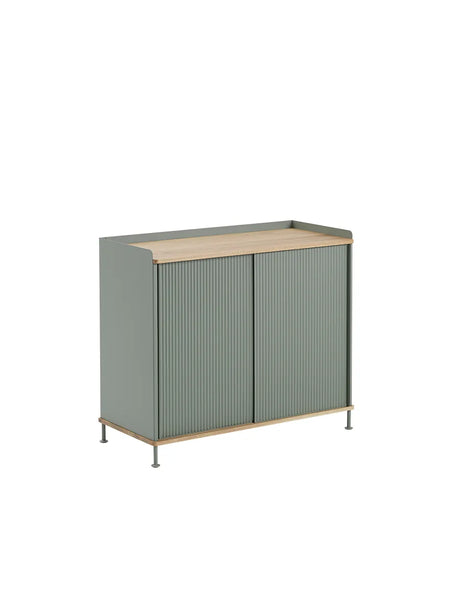 Enfold Sideboard, 100 x 45 cm von Muuto - Staubiges Grün - Jacobsen Plus
