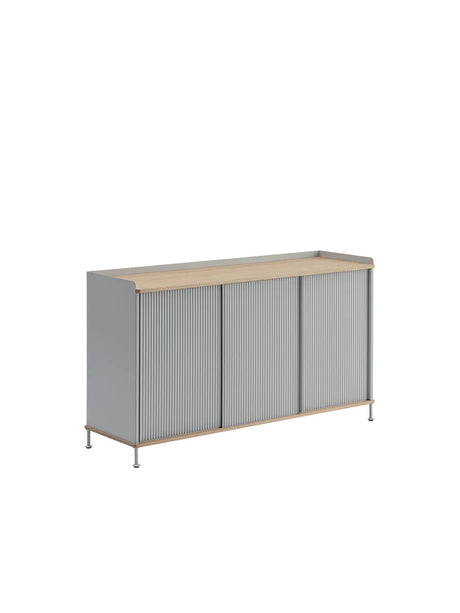 Enfold Sideboard, 148 x 45 cm von Muuto - Grey - Jacobsen Plus