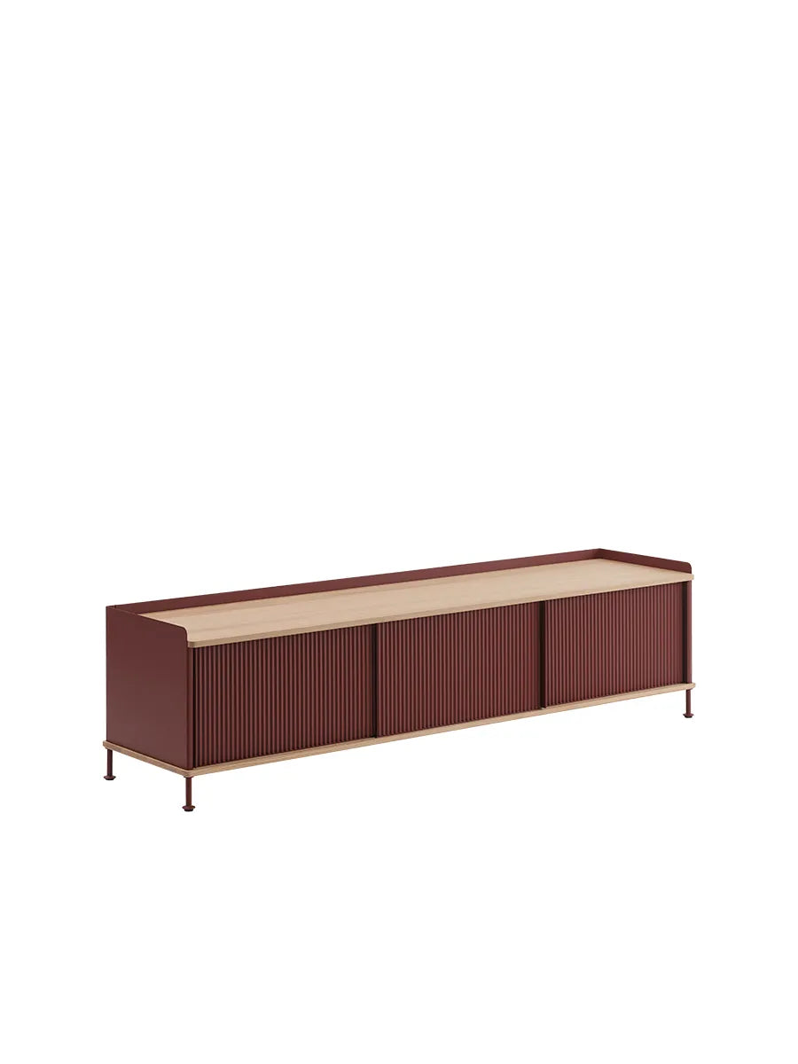 Enfold Sideboard, 186 x 45 cm fra Muuto - Deep red - Jacobsen Plus