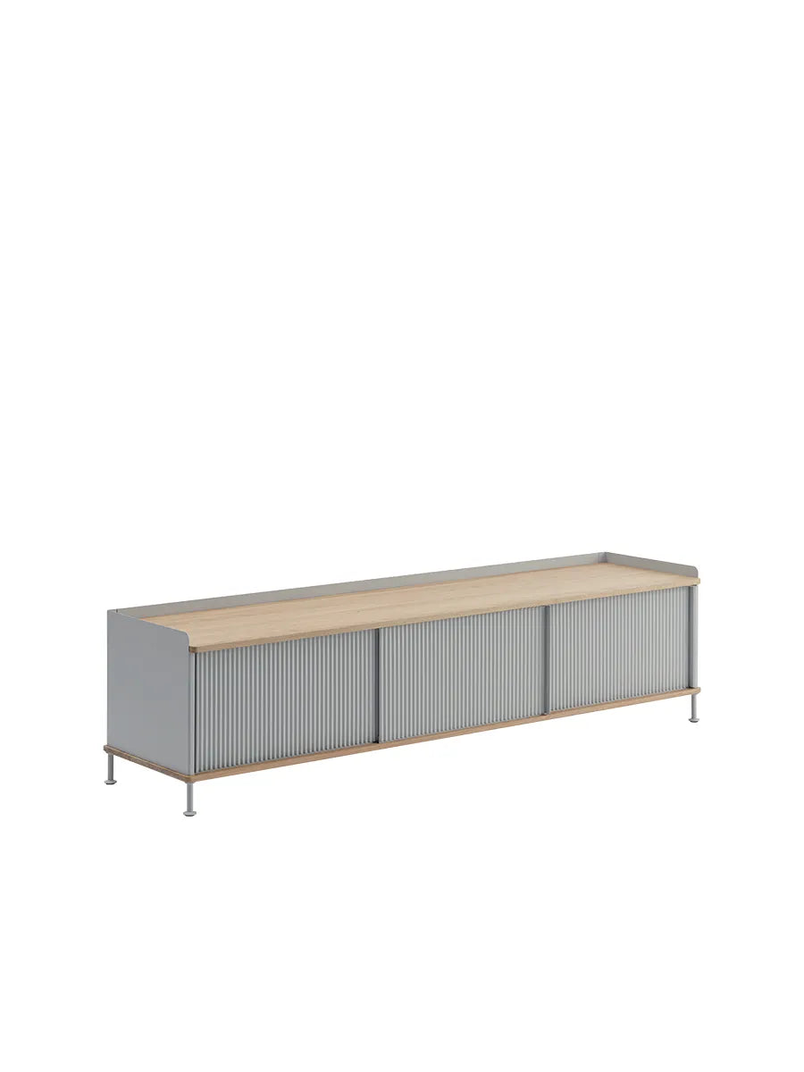 Enfold Sideboard, 186 x 45 cm fra Muuto - Grey - Jacobsen Plus